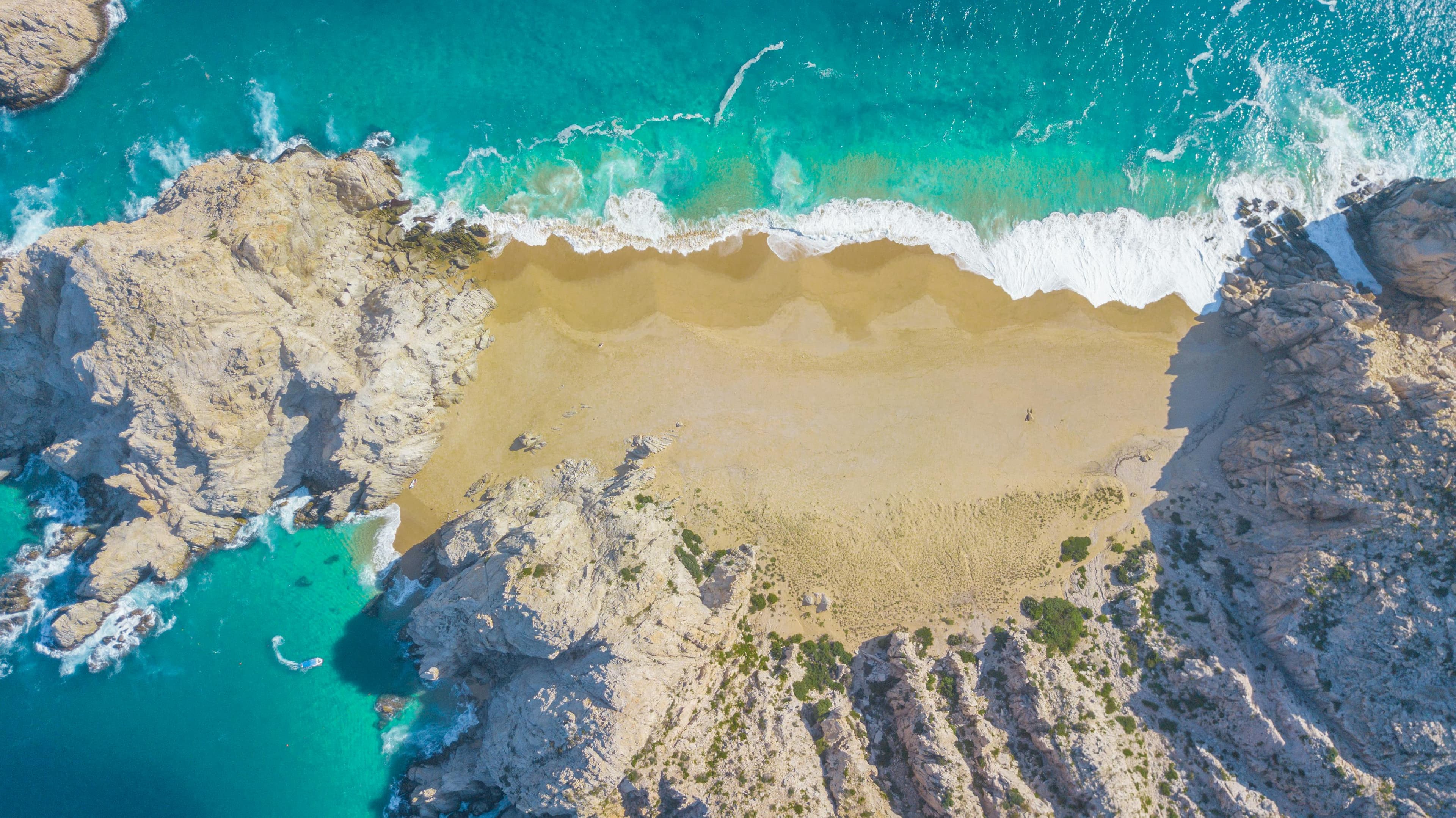 Vista aérea de Playa Balandra, La Paz, Baja California Sur